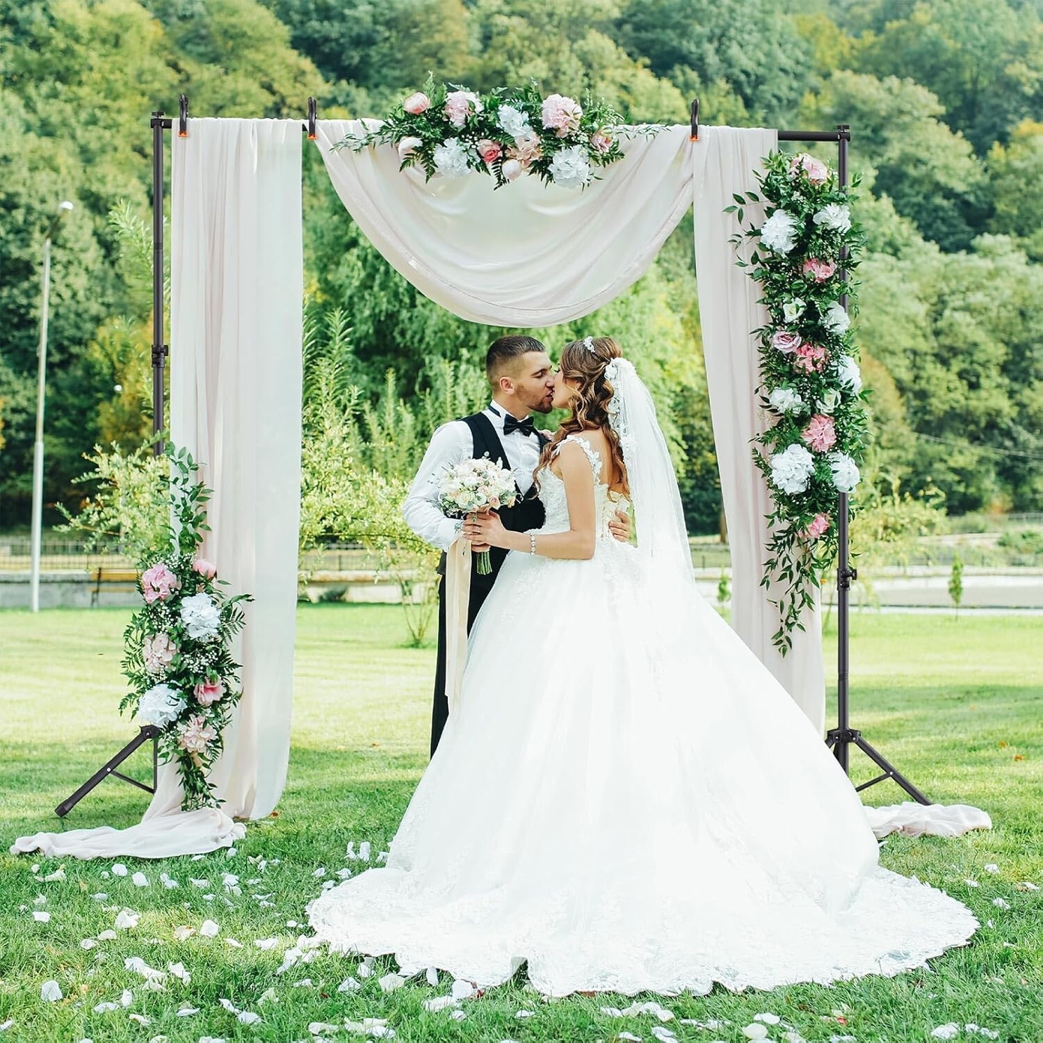 Backdrop Stand 10X7.5Ft (Wxh), Photo Backdrop Stand for Parties, Heavy Duty S18