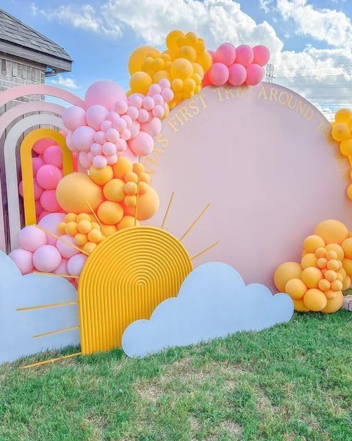 Round Arch Cover Spandex Fitted Balloon Decoration for Wedding Baby Shower 6.6FT