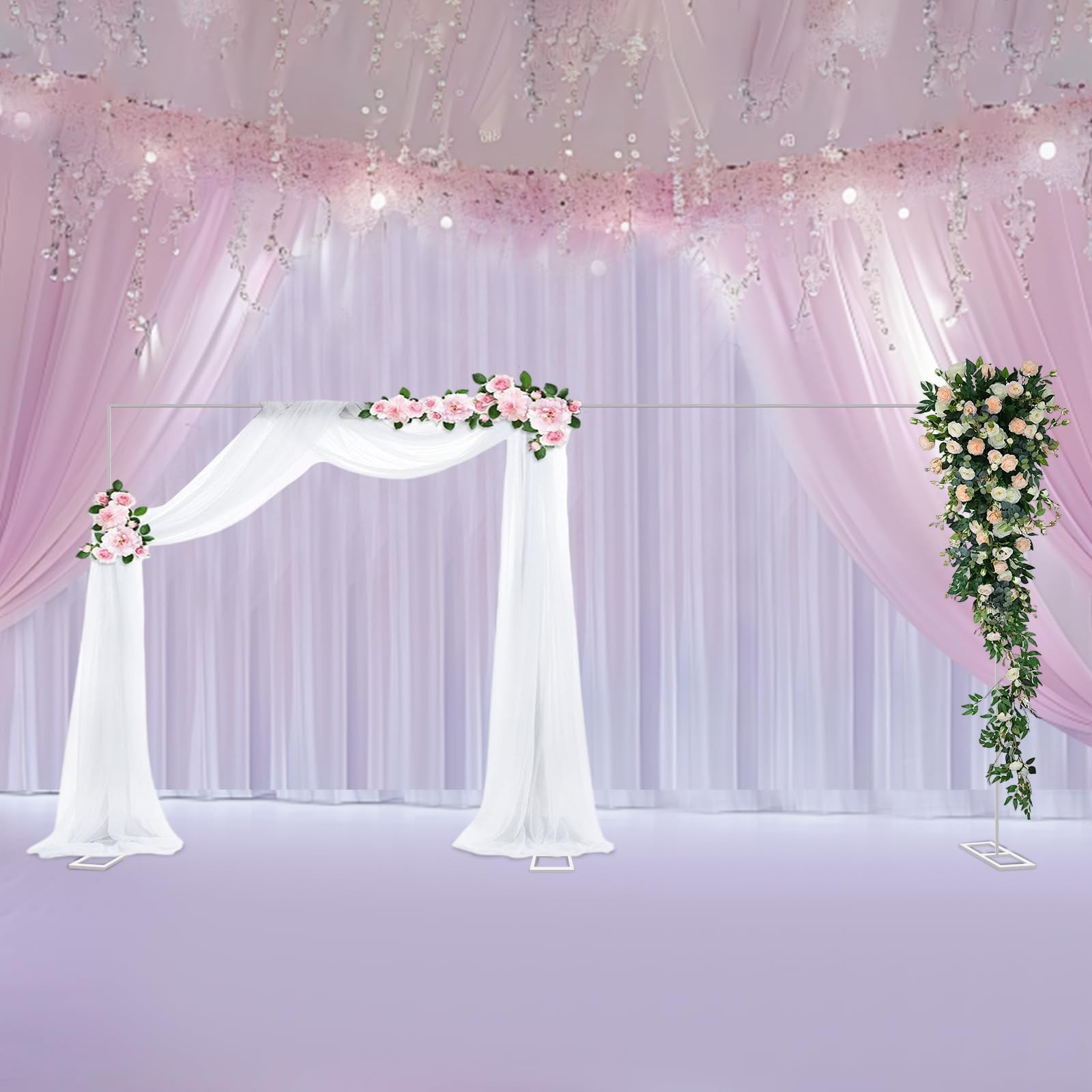 10x20ft Backdrop Stand, Wedding Party Backdrop Stand Pipe Kit Curtain Frame, …