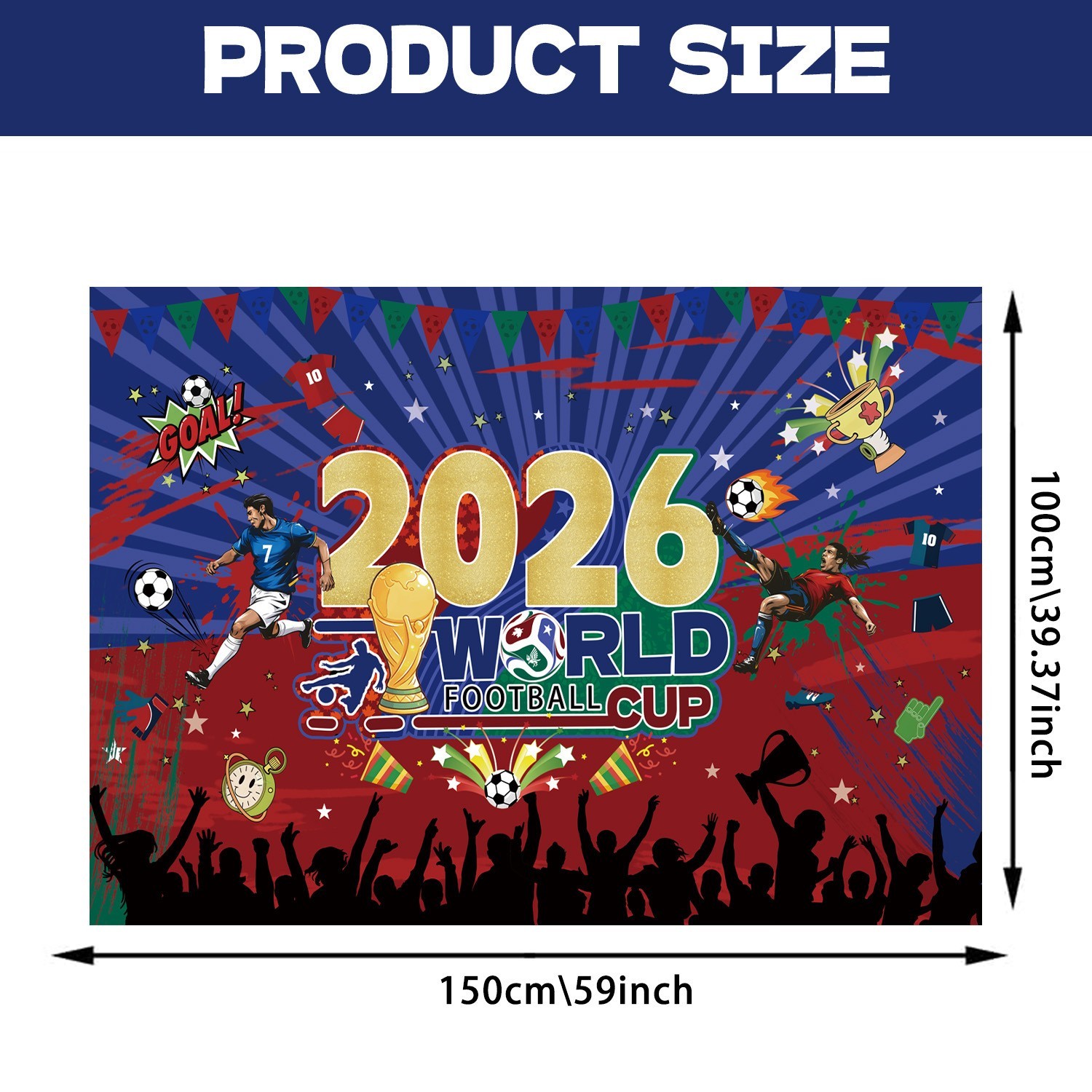 2026 US Canada Mexico World Cup Refueling Background Cloth Party Decoration Prop