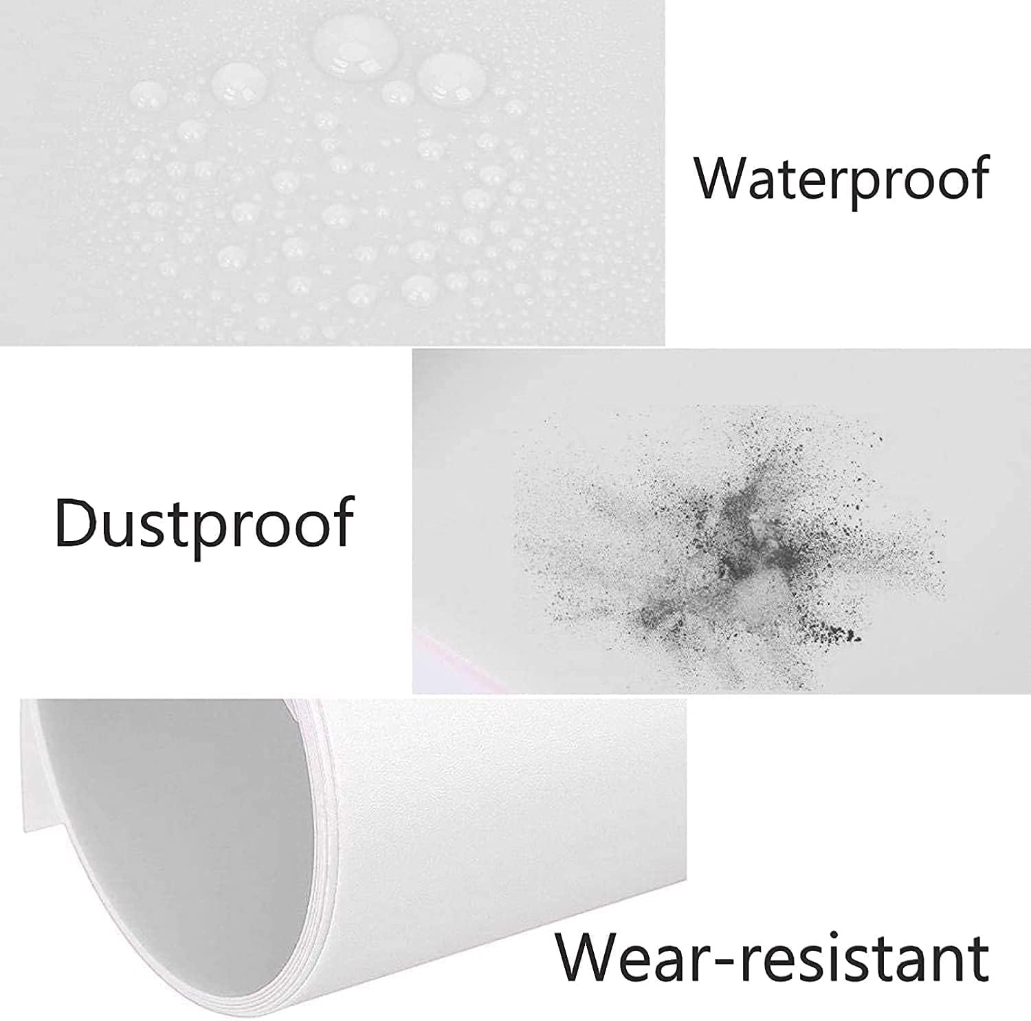 Meking 31X59 Inches (80X150Cm) White PVC Matte Backdrop Photography Background f