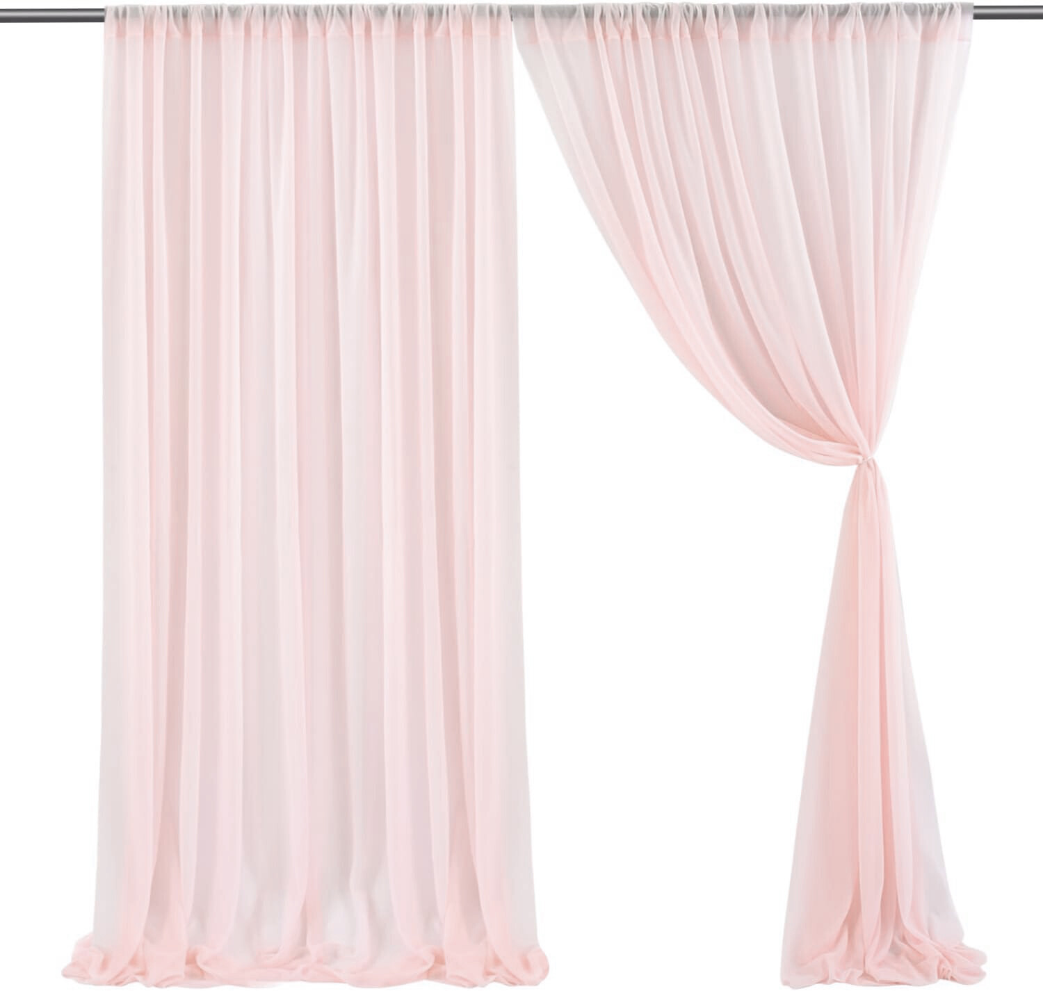 5′ x 10′ Chiffon Backdrop Panel Curtain PhotoBackground Wedding Arch Stage Décor