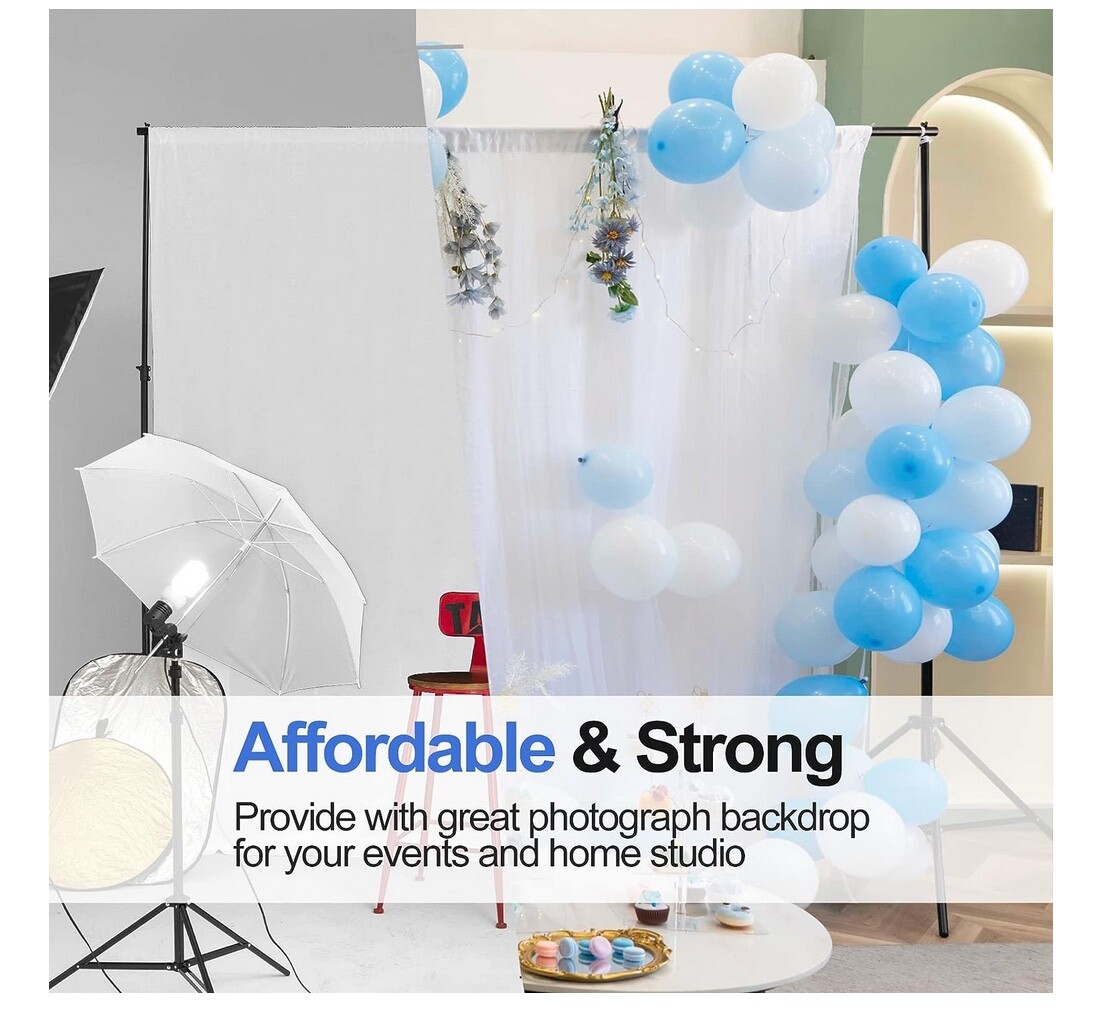 Photography Photo Studio Stand Background Support System 10 x 7 ft with Case