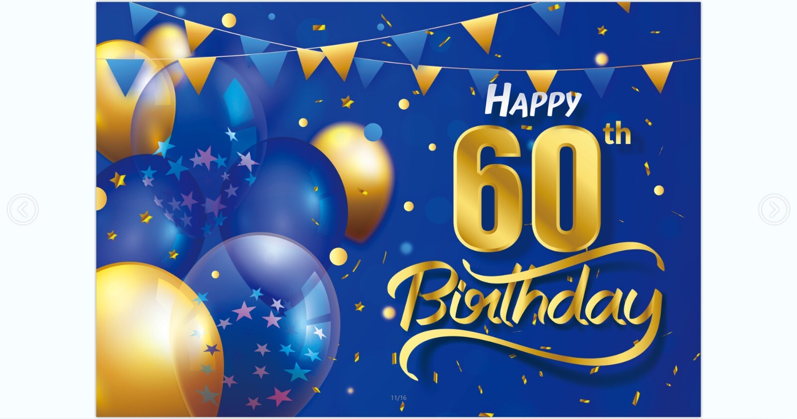 Men Happy Birthday Backdrop Navy Blue Gold Birthday Banner Vinyl Party Supplies