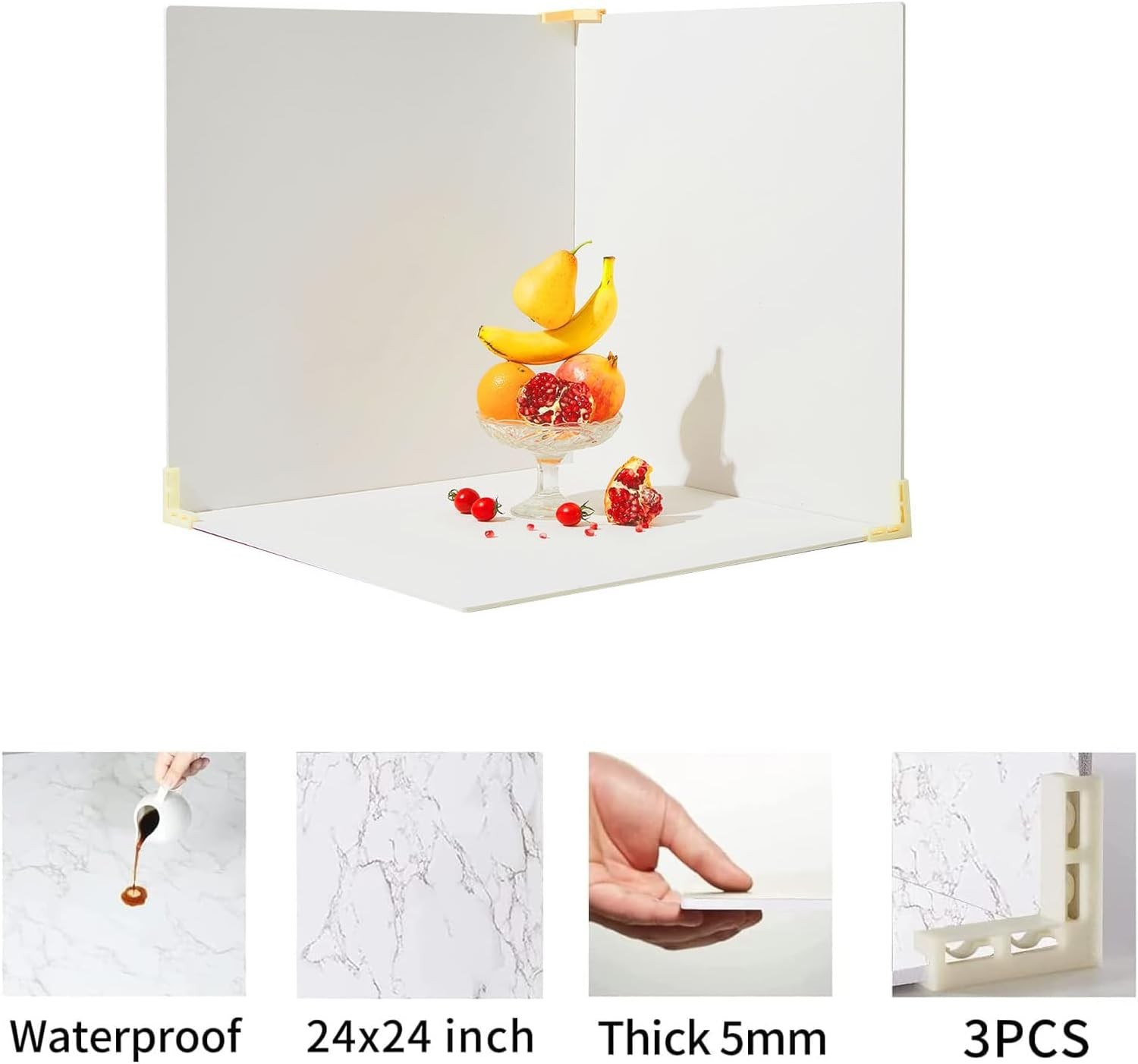 Versatile Food Photography Backdrops – Set of 3