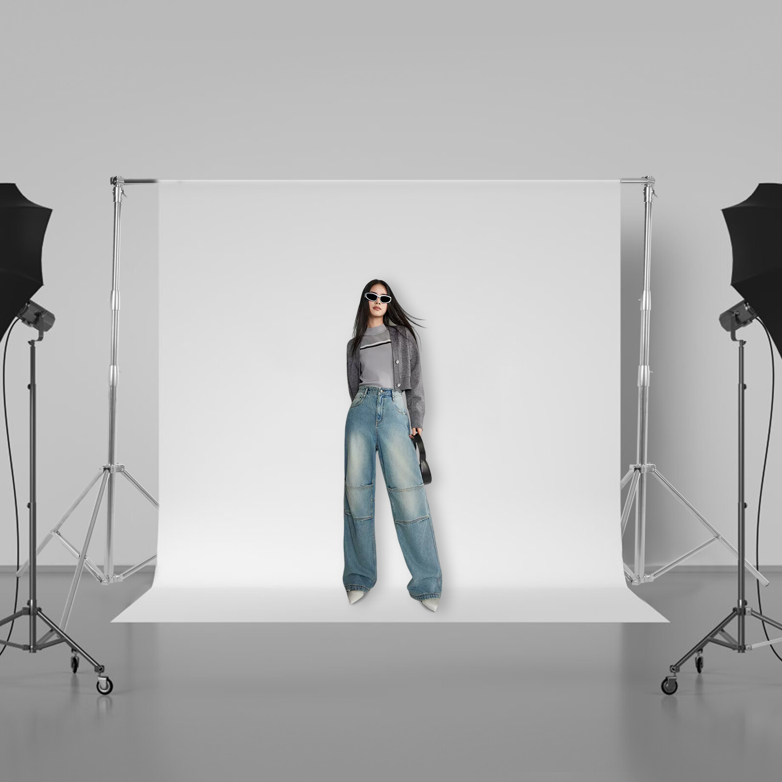 Adjustable Length Photo Video Studio Backdrop Background Support Stand With Bag