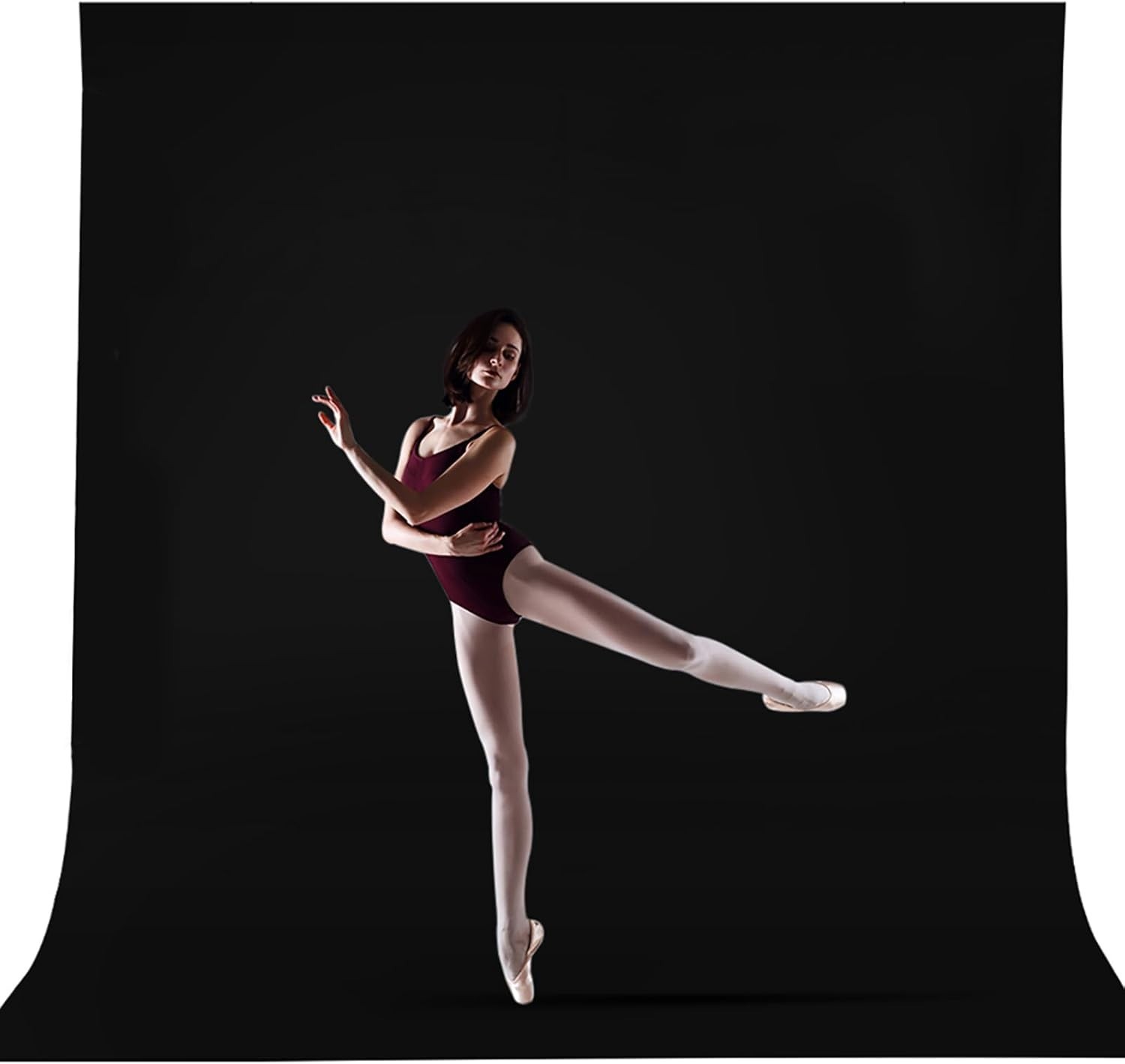 10x12ft Black Backdrop for Photography Large Seamless Polyester Fabric