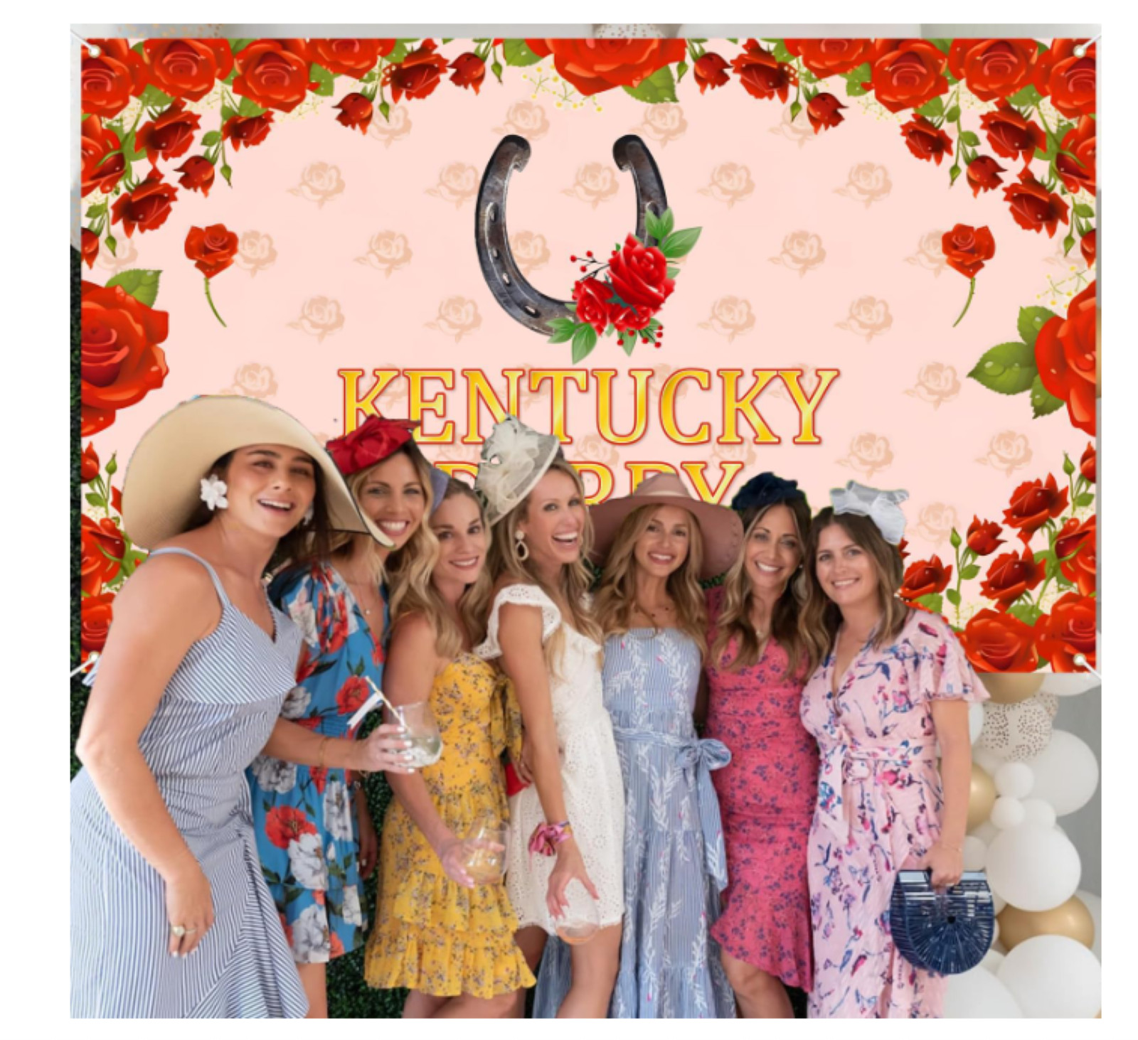 Kentucky Derby Photo Backdrop Large 71″ x 43″ Derby Day Banner Horse Race Party