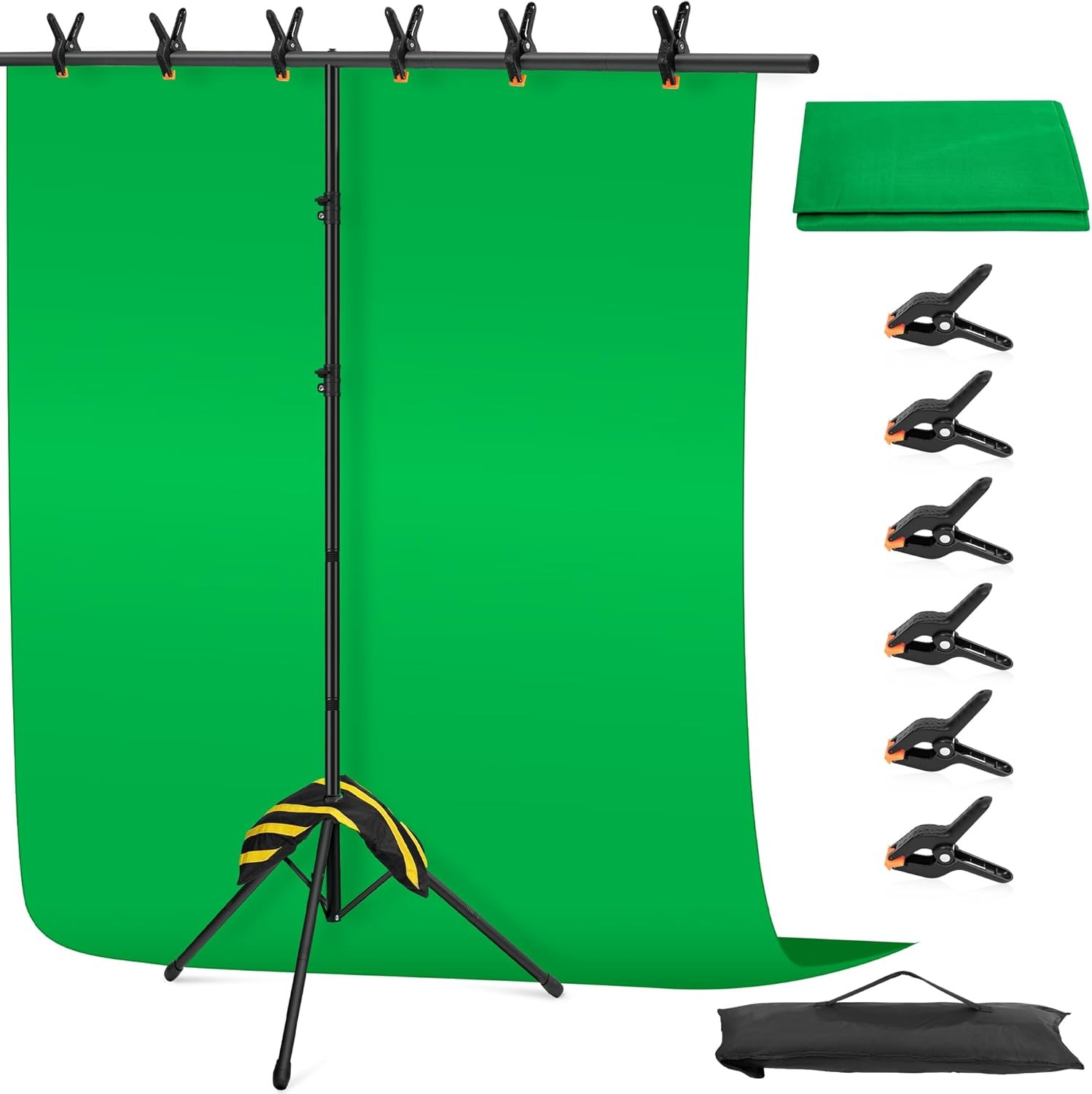 Photo T-Shape Backdrop Stand Background W/ Photography Green Screen Support Kit