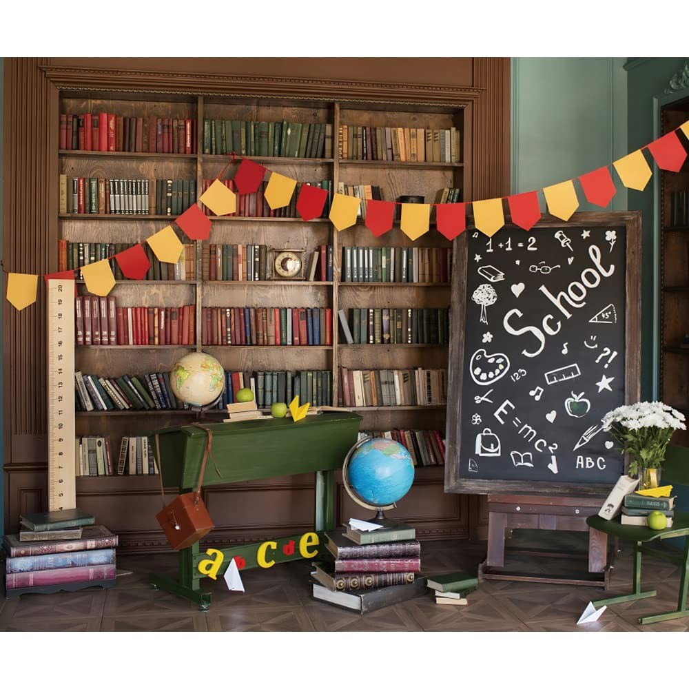 School Pictures Backdrop 10x8ft Fabric Back to School Backdrop for Photograph…