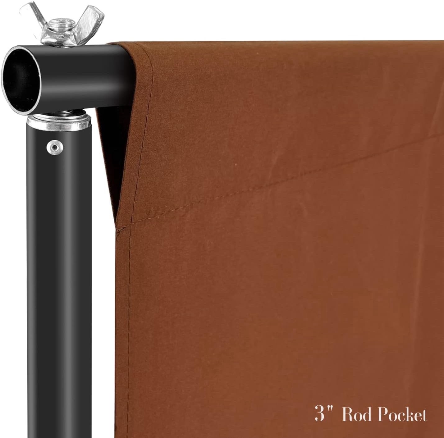Brown Backdrop Curtain 9×13 Ft Premium Polyester Fabric For Photography & Video