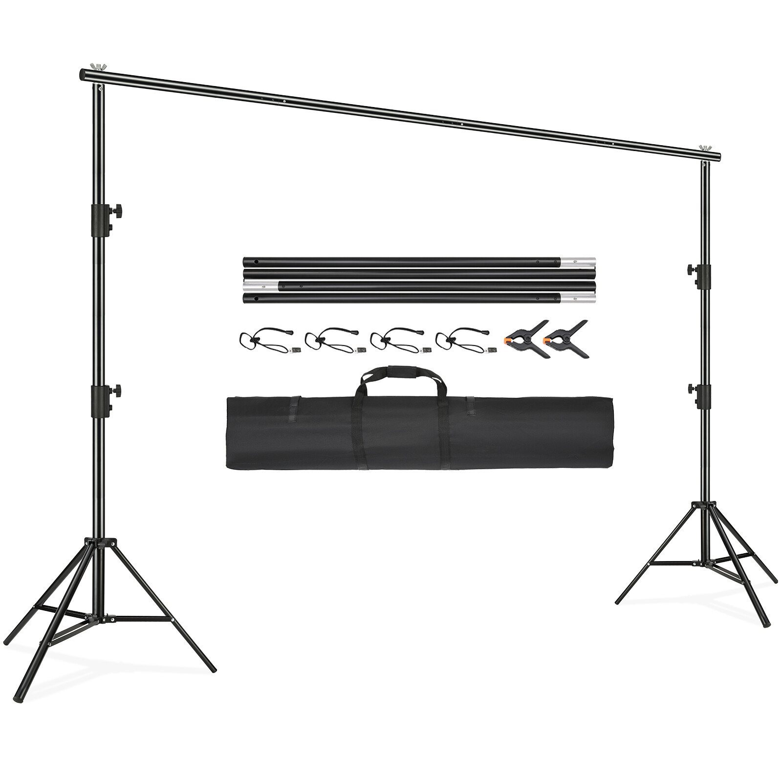 VEVOR Backdrop Stand 12×10 ft Heavy Duty Adjustable Photography Background Photo