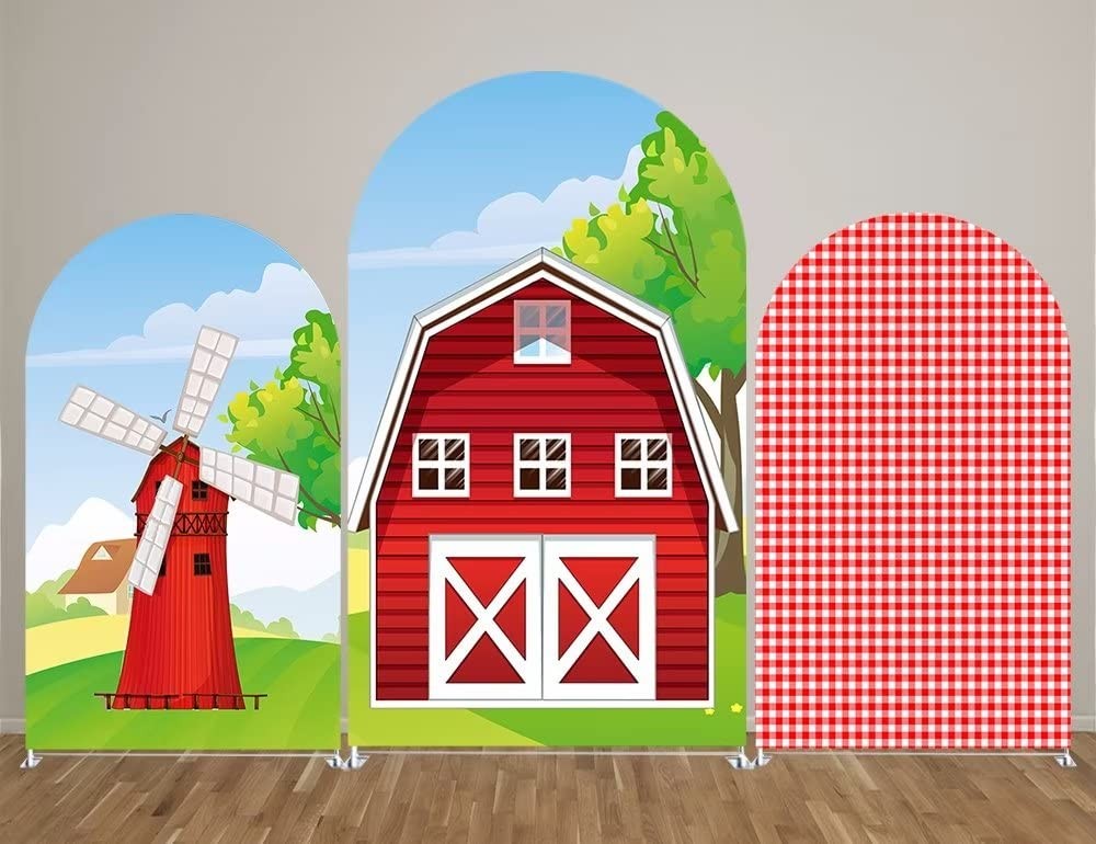 Red Farm Barn Arch Backdrop Cover Red Farm Chiara Backdrops Decorations Arche…
