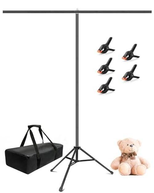 (HxW) T-Shape Photo Backdrop Stand, Portable Green Screen Stand Only 7x5ft