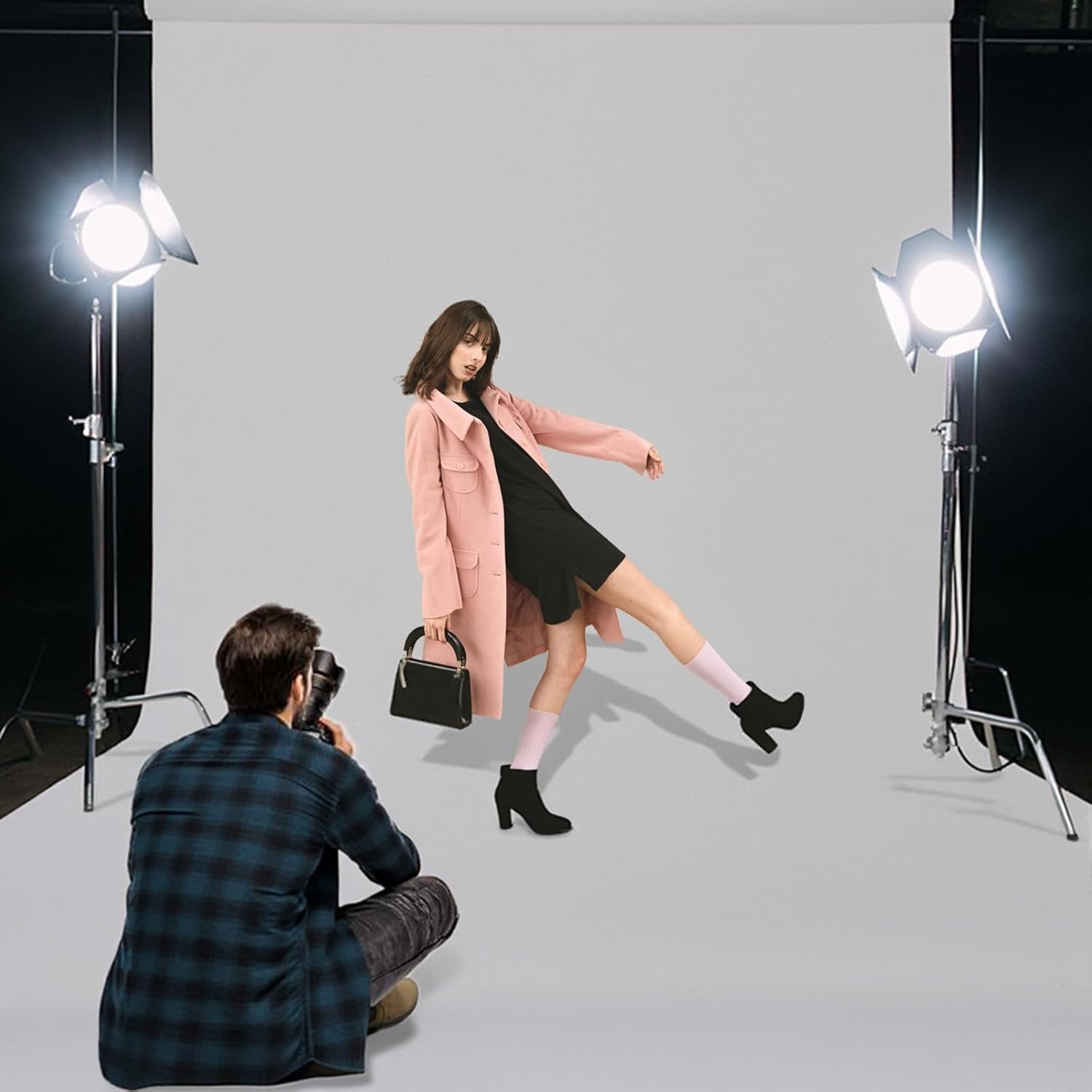 Classic 5×7 FT Gray Backdrop for Professional Video and Photography Sessions