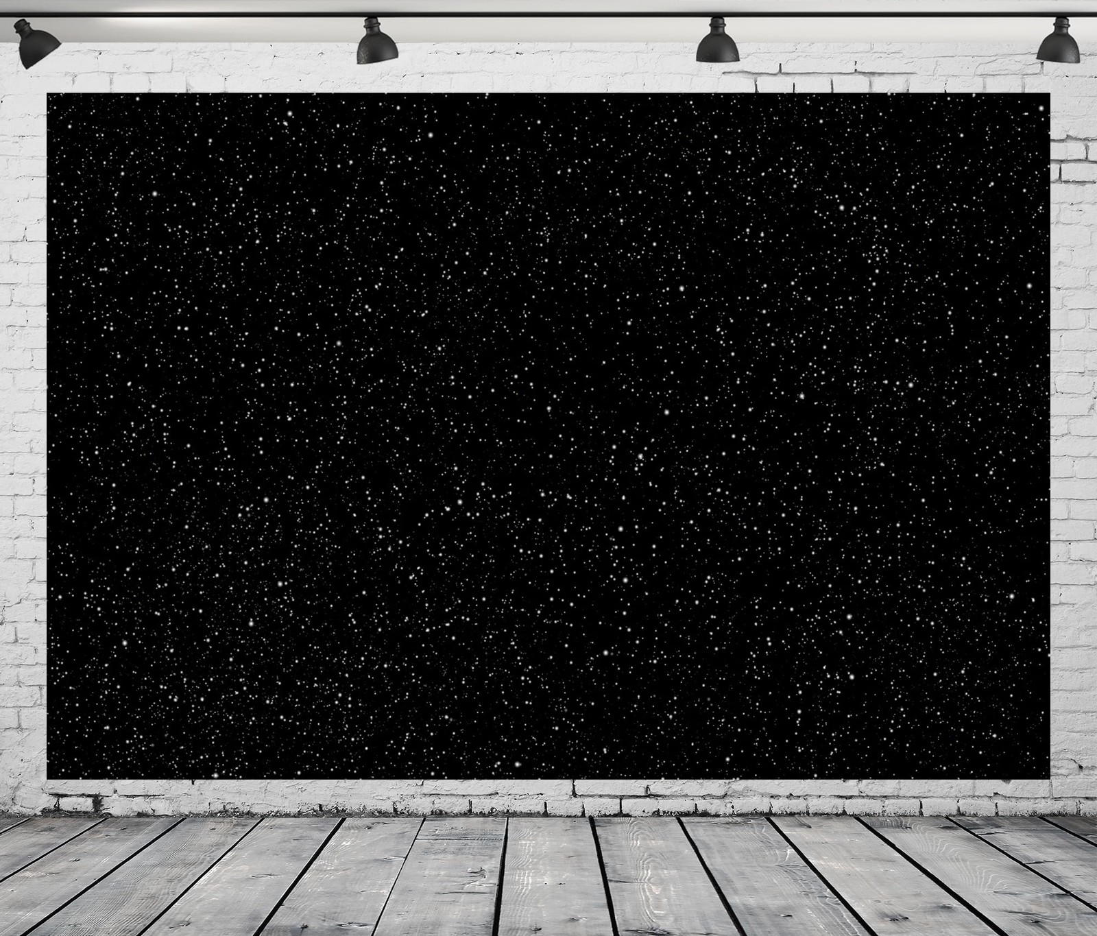BELECO 20x10ft Fabric Black Starry Sky Backdrop Night 20x10FT, A50448