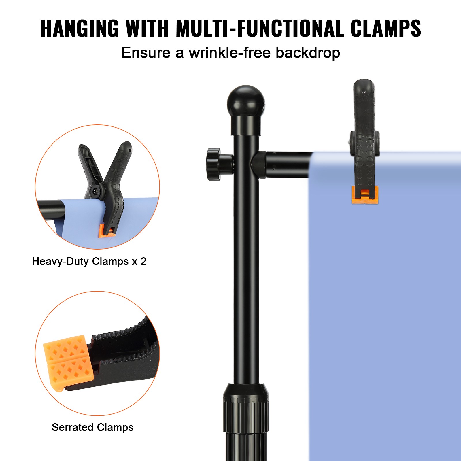 Uimoso Pipe and Drape Kit Heavy Duty Backdrop Stand Carbon Steel Base 10×10 ft