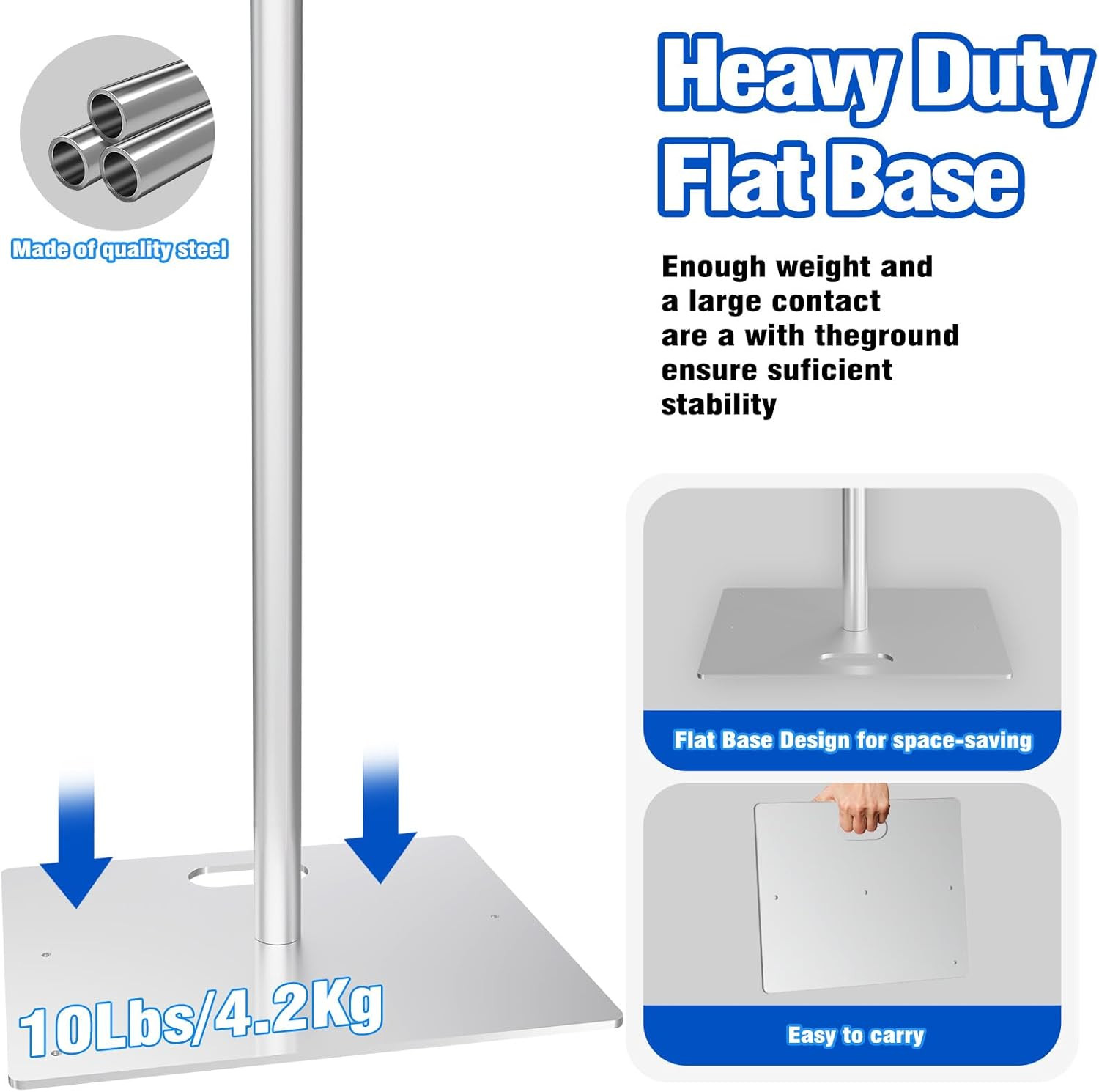 Pipe and Drape Backdrop Stand 10x10Ft Adjustable Heavy Duty Frame for Wedding