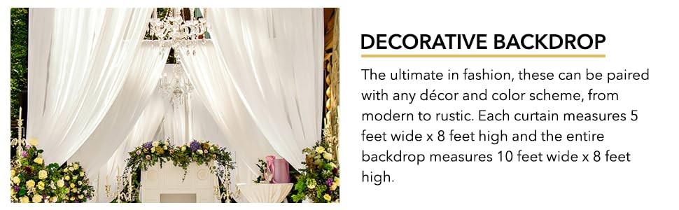 AK TRADING CO. 10 feet x 8 feet IFR Polyester Backdrop Drapes Curtains Panels…