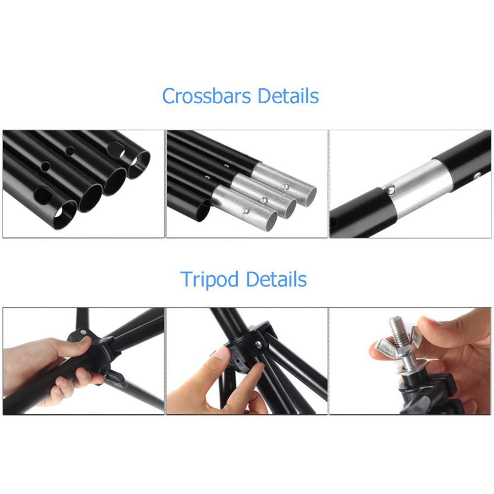 10Ft Heavy Duty Photography Background 2*3m Backdrop Support Stand Kit With Case
