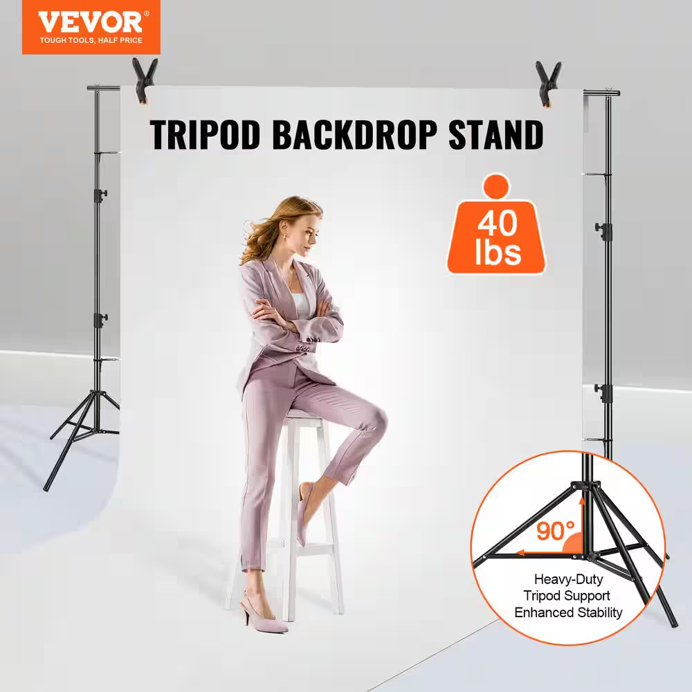 Backdrop Banner Stand 144 In. H X 126 In. D Adjustable Display Backdrop Banner S