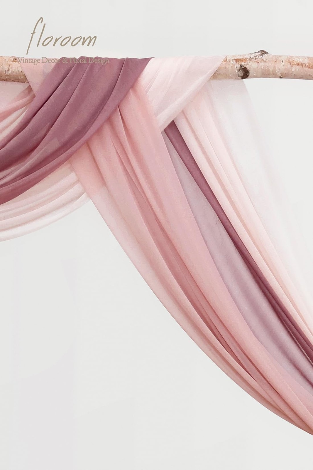 Wedding Arch Draping Fabric 3 Panels 20Ft Chiffon Fabric Drapes Arbor Drapery…
