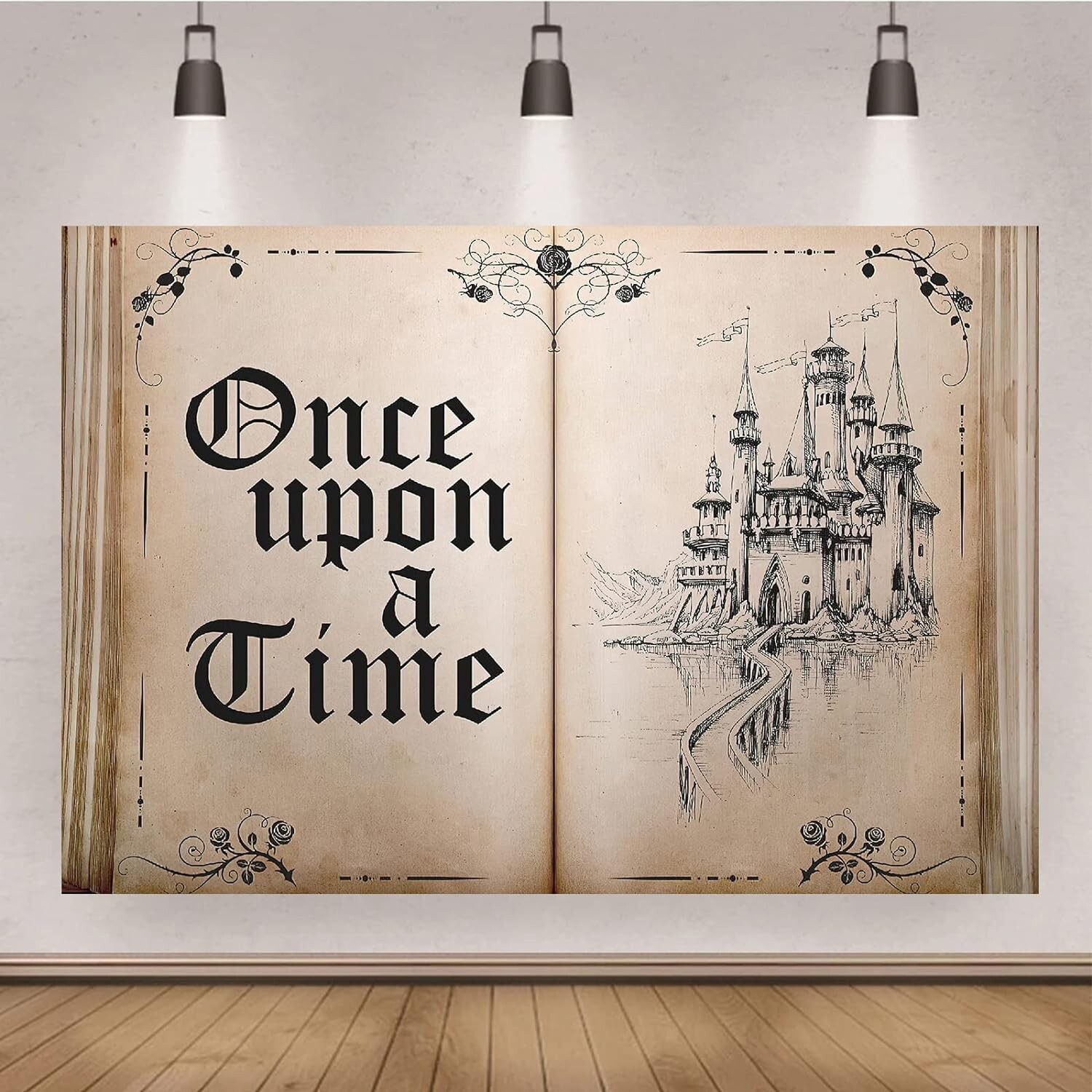 Backdrop Romantic Fairy Tale Once Upon a Time Ancient Castle Princess 7x5FT