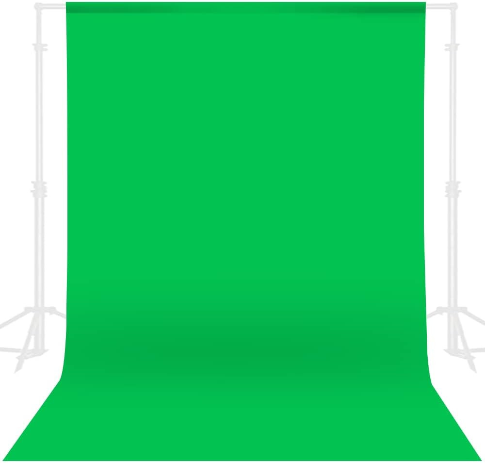 GFCC Green Screen Backdrop – 8FTX10FT Polyester Photo Backdrop for Photoshoot Gr