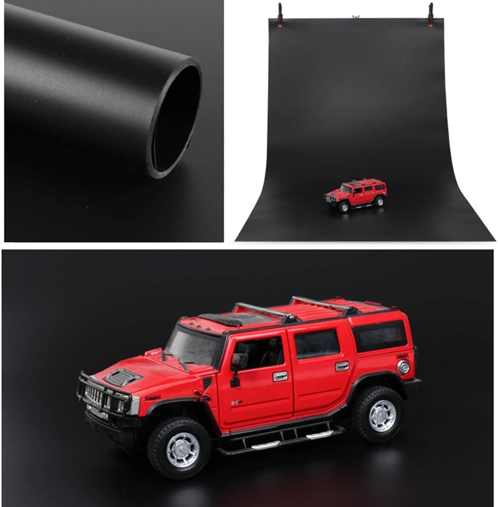 Meking Black PVC Photography Backdrop Matte & Reflective 60x130cm,