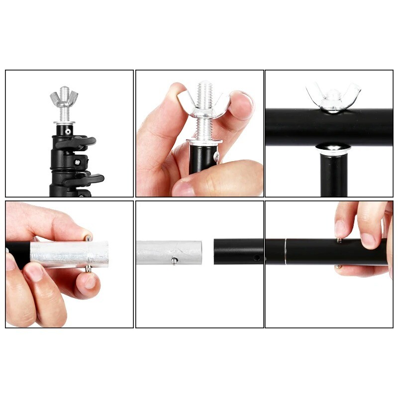 Photography Backdrop Tripod Adjustable Background Crossbar Kit Support Stand