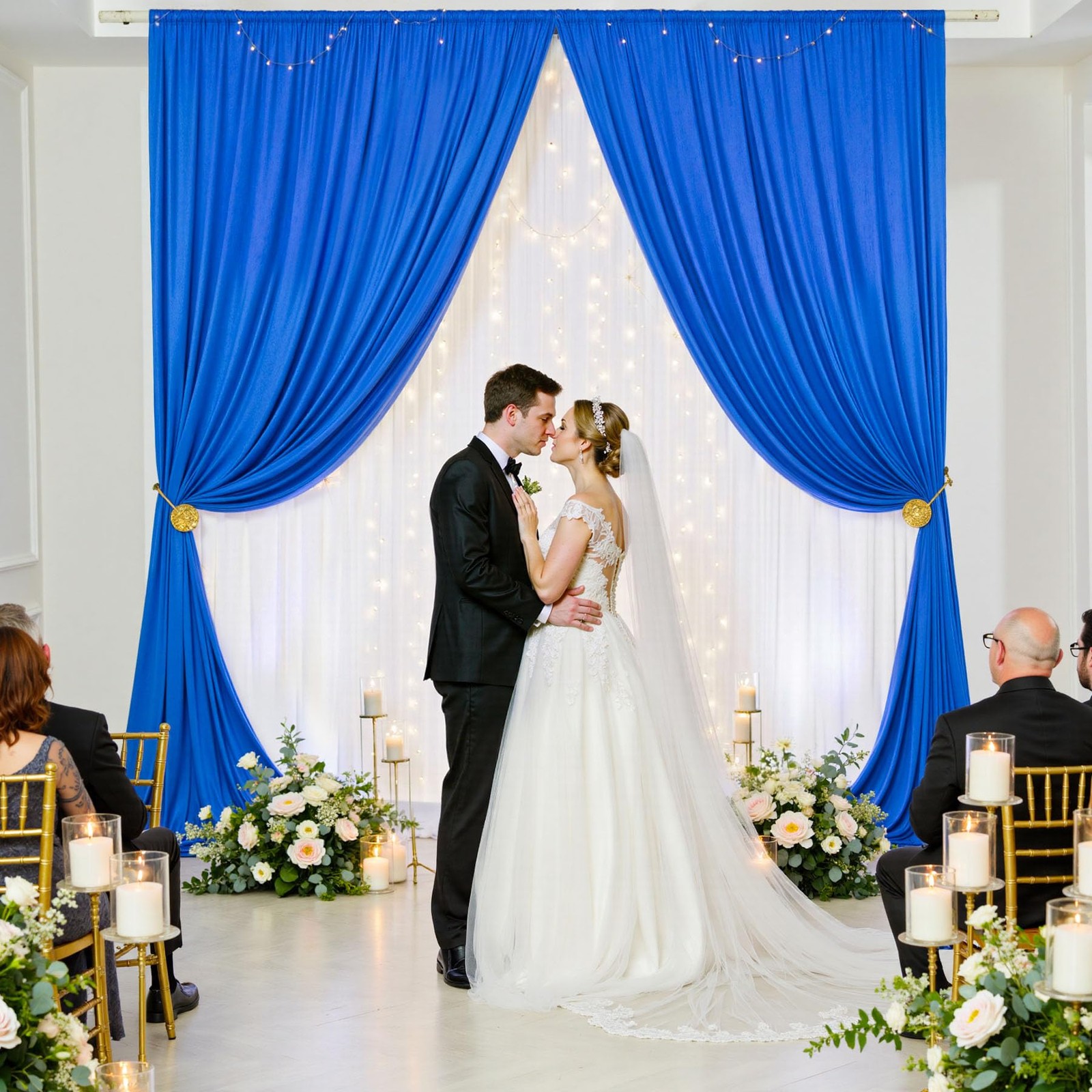 50ft×10ft Royal Blue Wrinkle Free Backdrop W5ftxH10ft_10 Panels,