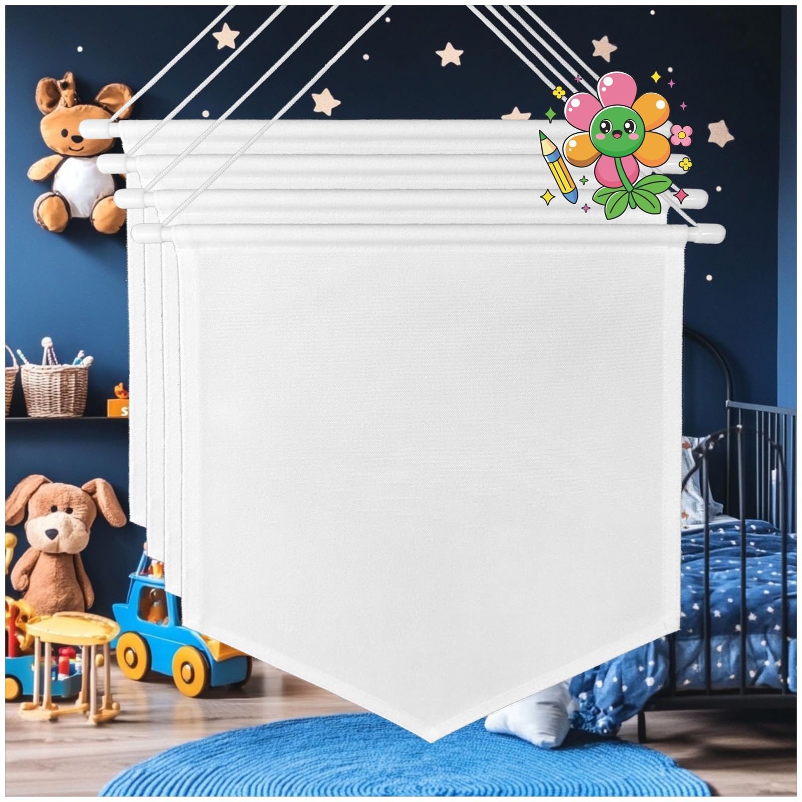 4pcs Blank Canvas Banners 10.82″x11.81″,12oz Fabric Canvas Wall hanging Art f…
