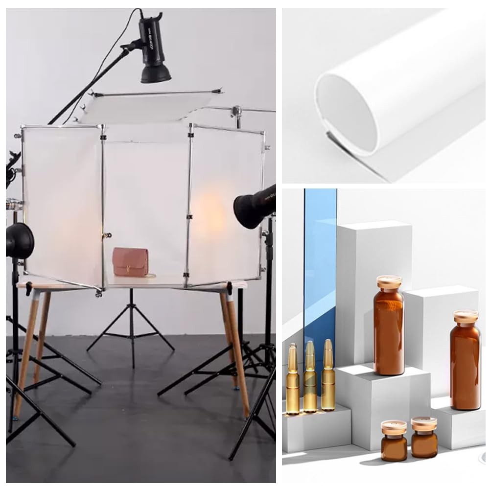 40x15inch PVC Photography Backdrop Matte White Vinyl Photo Background Studio