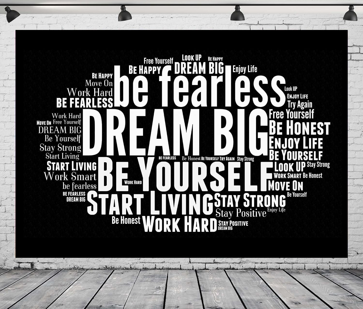 7X5 FT Inspirational Backdrop Positive Words Sayings Success Be Yourself Dream M