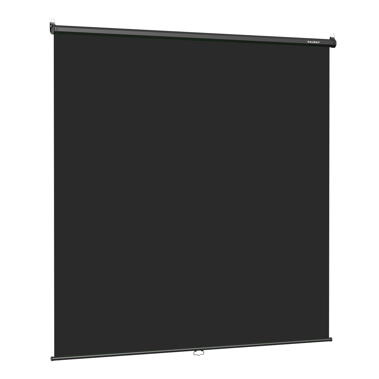 RAUBAY Retractable Pull Down Black Screen Wider(78.7 x 86.6in),