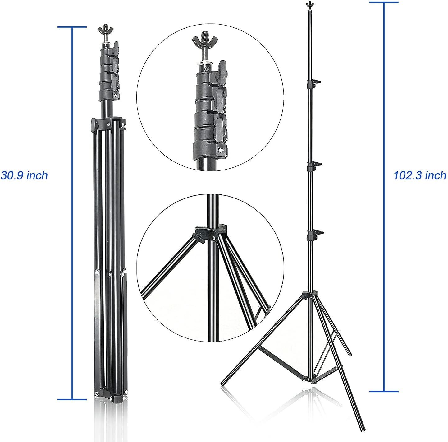 10’x8.5′ Adjustable Photography Backdrop Support System Stand Kit with Carry Bag