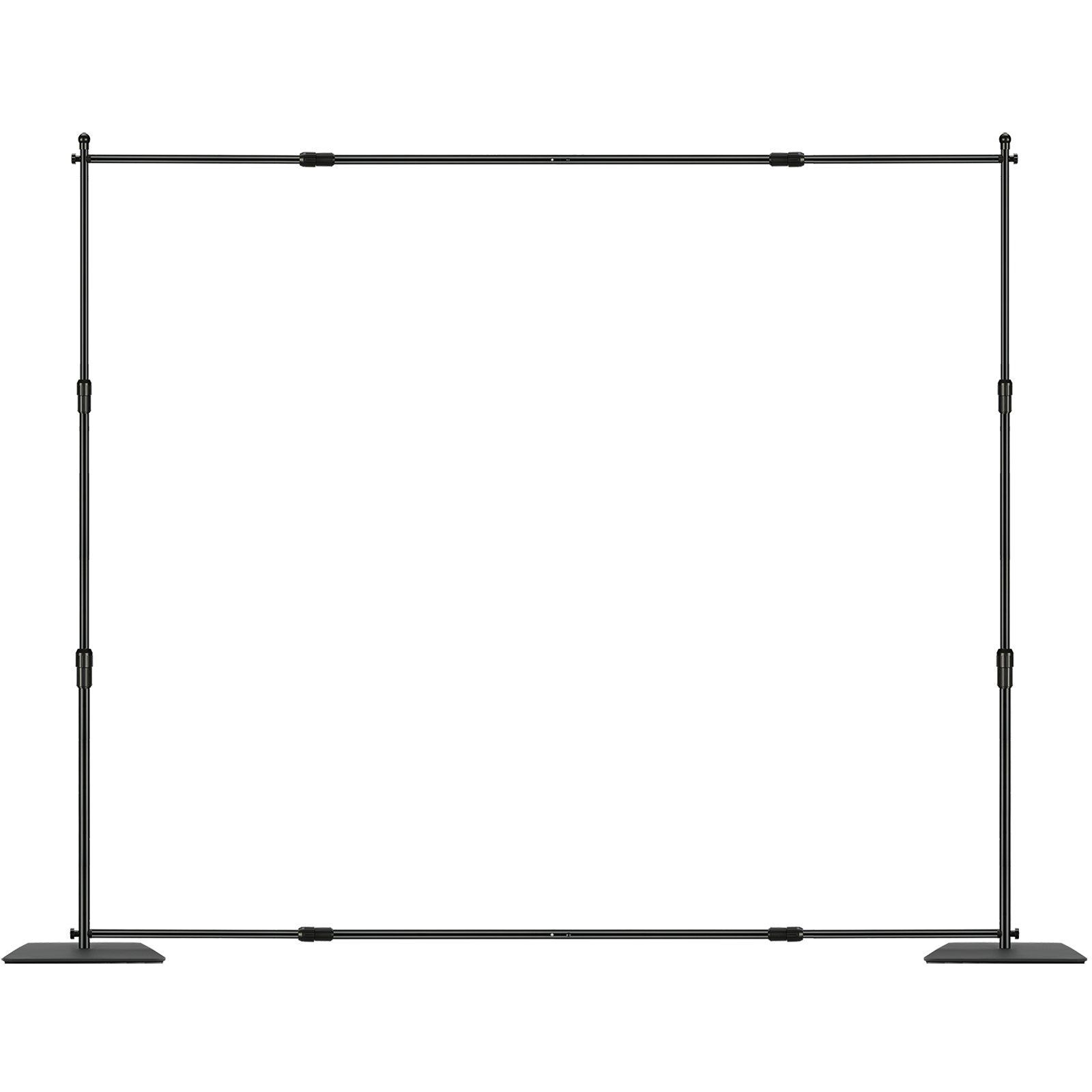 10ft x 10ft Pipe and Drape Kit Heavy Duty Backdrop Stand with Carbon Steel Base