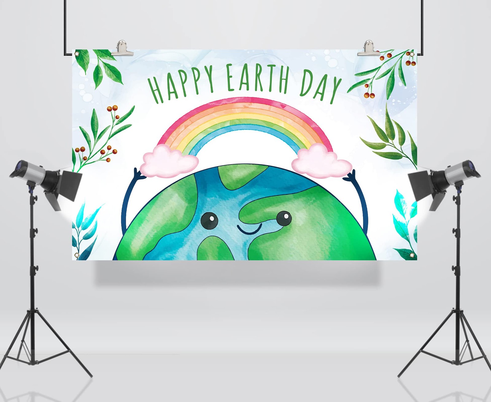 Vohado Earth Day Photo Booth Backdrop April 22 Travel Themed One Size, Green
