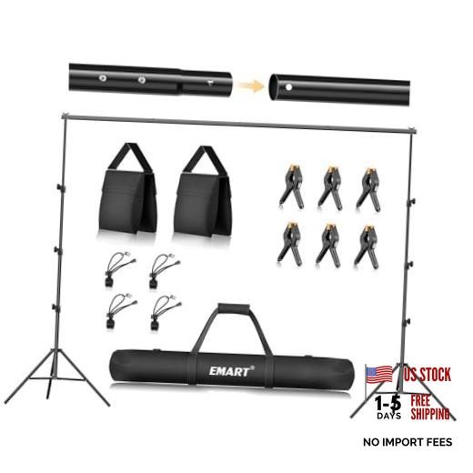 Photo Backdrop Stand kit, 8.5 x 10 ft Back Drop Adjustable Frame for 8.5x10ft