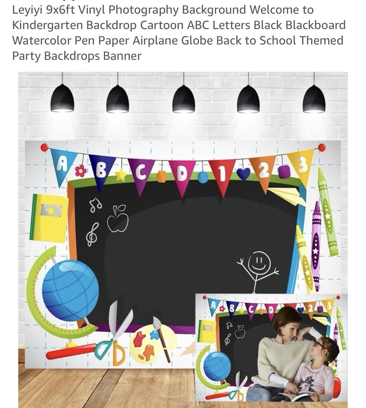 Leyiyi 9×6 ft Vinyl Photo Backdrop Welcome to Kindergarten Cartoon