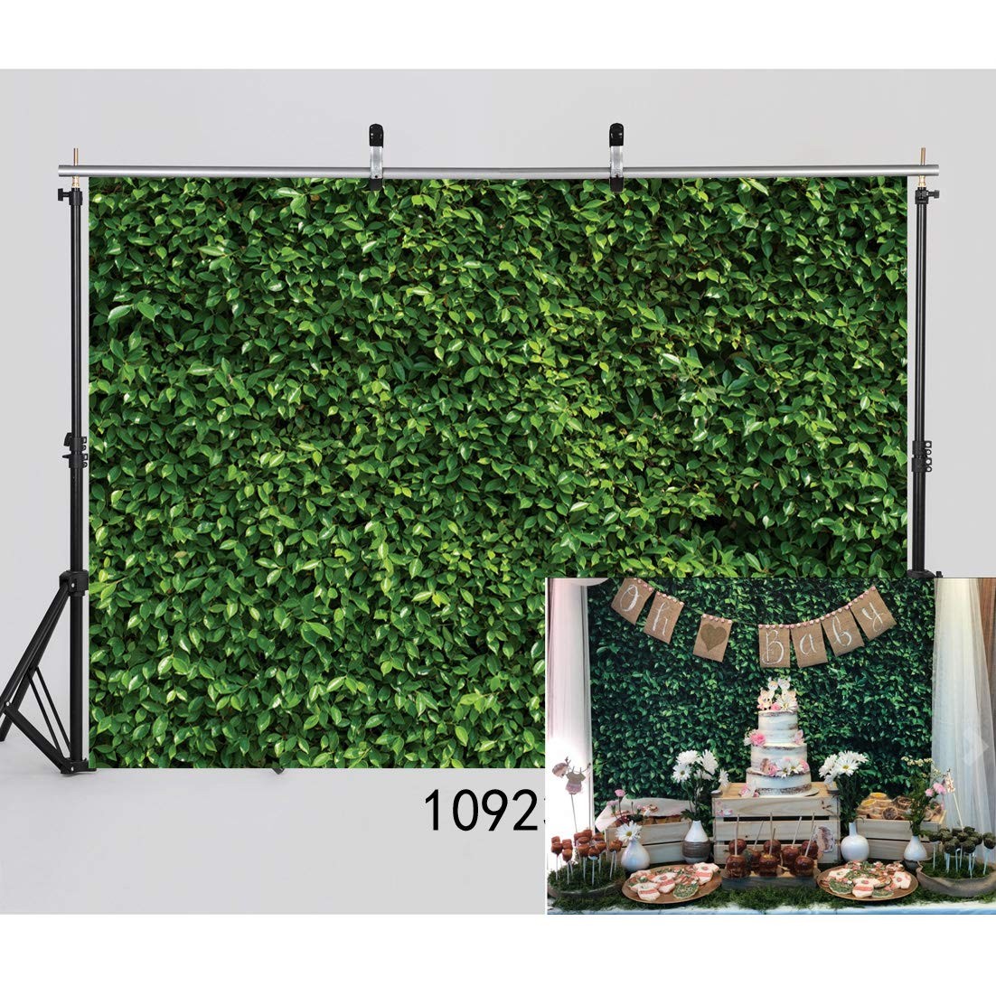 SJOLOON 7X5ft Green Leaves Backdrop Greenery Natural 7x5FT,