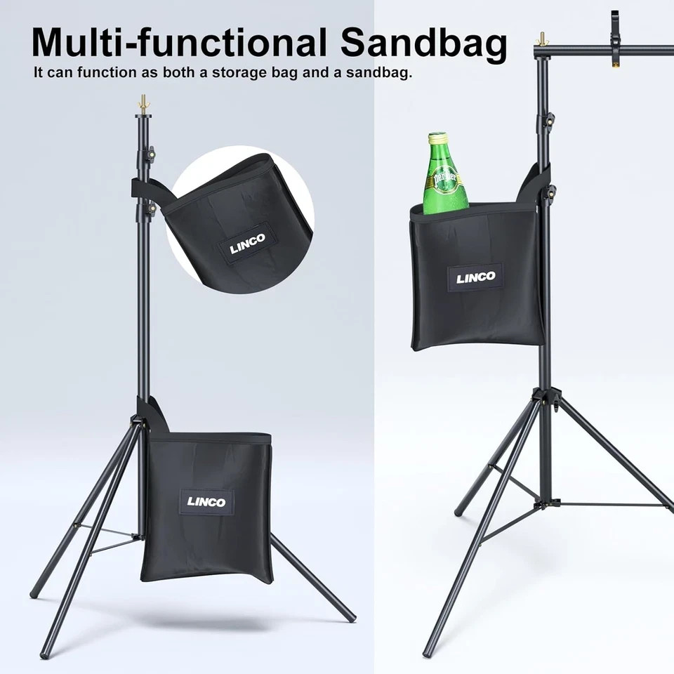 Backdrop Stand for Parties Kit 10X7 Ft Adjustable Back Drop Photography Studio P
