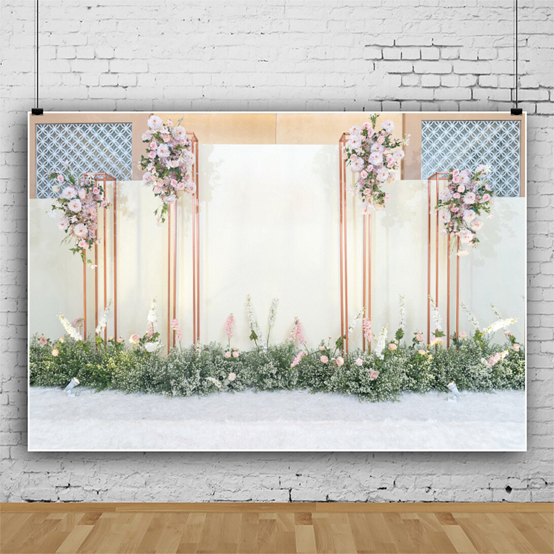Flower Wall Floral Photography Background Photo Backdrop for Wedding Party Decor