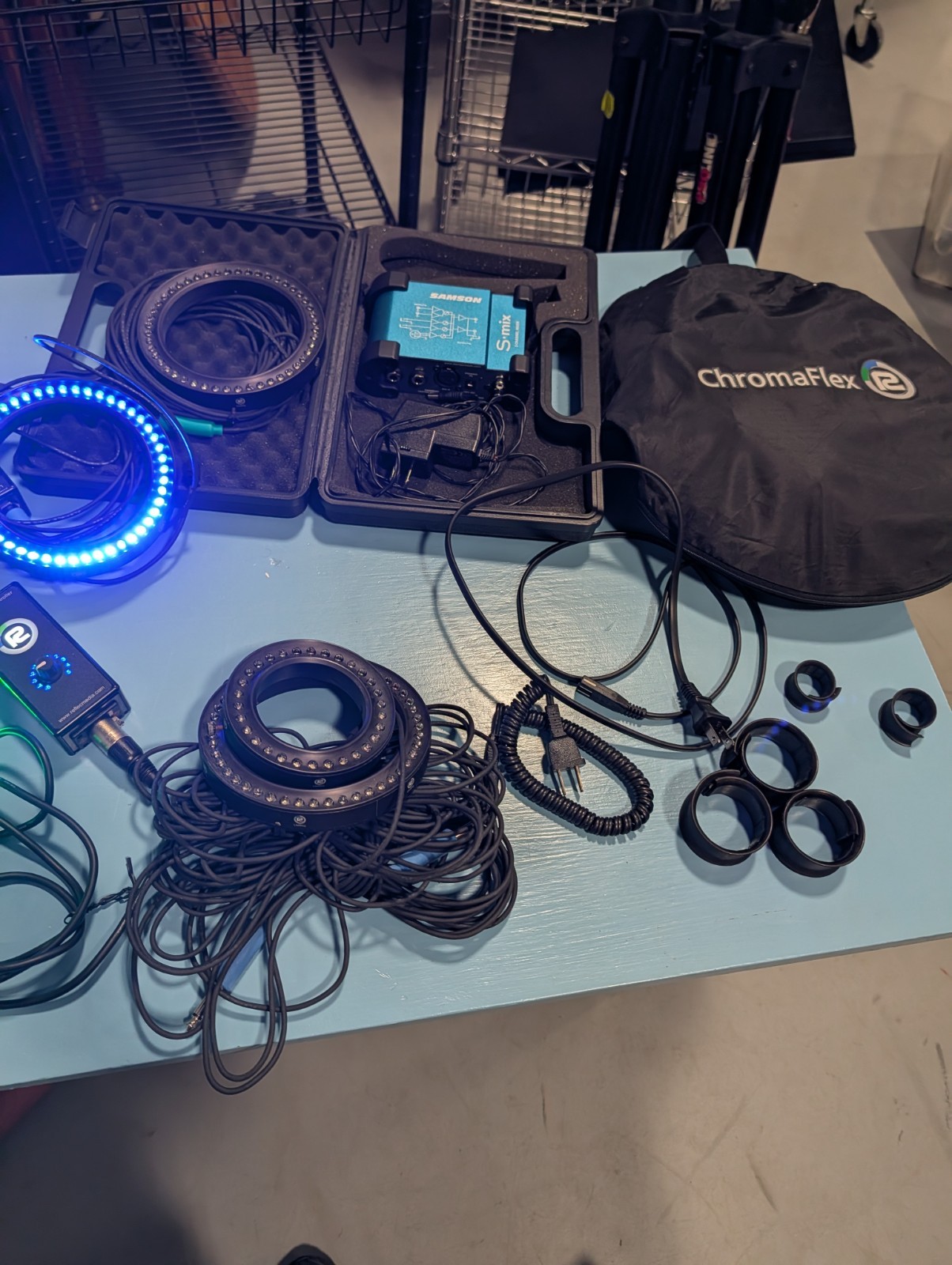 Large Lot Reflecmedia LiteRings Chroma Extra DJ equipment everything in photos