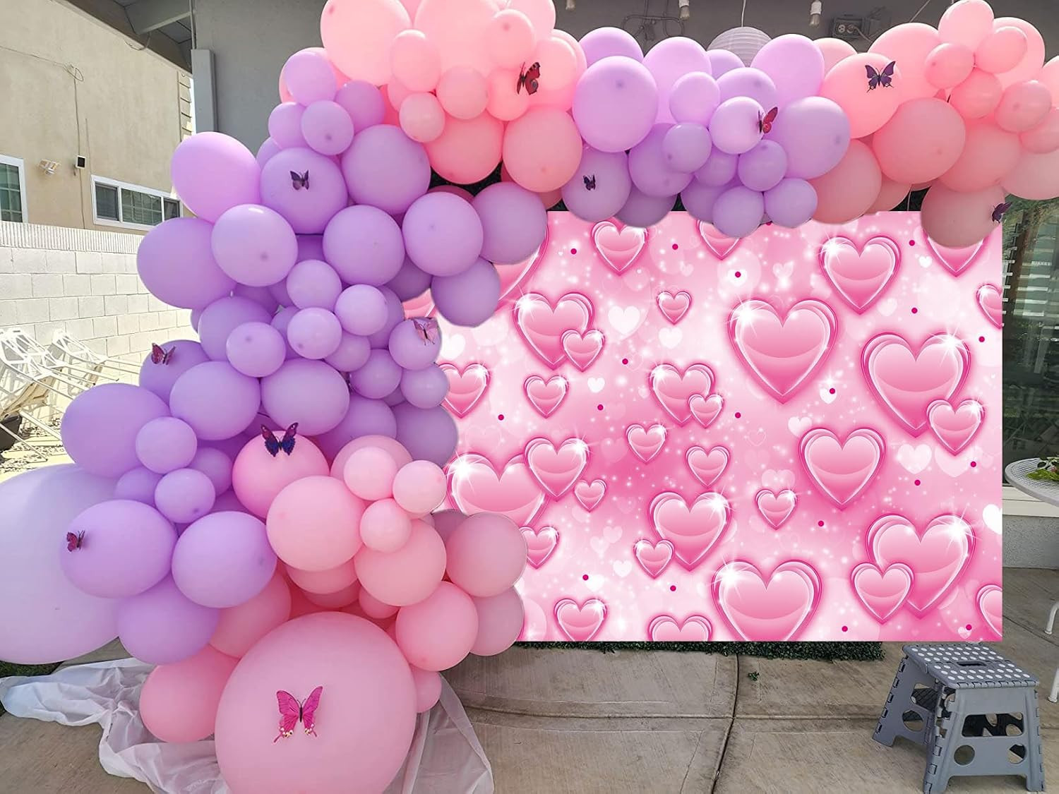 Pink Heart Photo Backdrop 7X5Ft 2000S Romantic Valentine’S Day Photography
