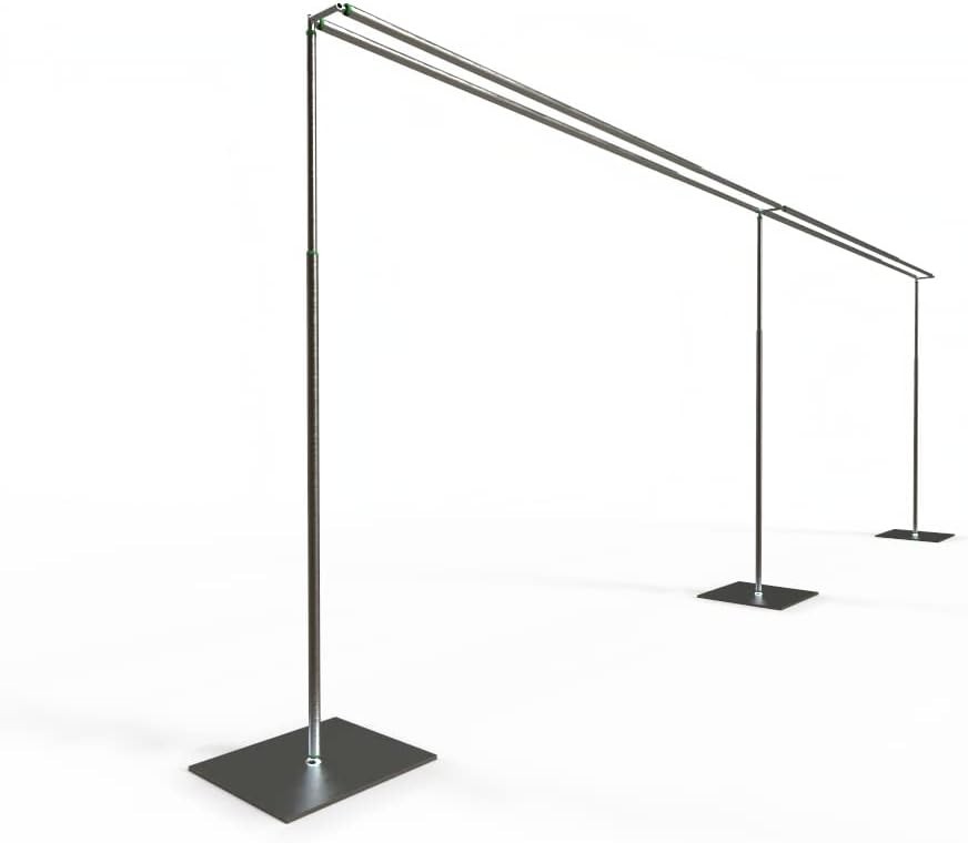 DOUBLE CROSSBAR ADJUSTABLE QUICK BACKDROP KIT 10FT x 20FT PIPE WITHOUT DRAPE
