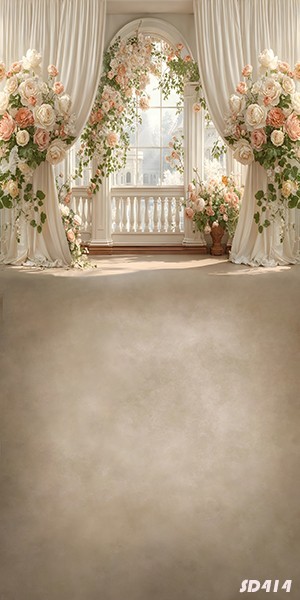 10’x20’Floral Curtain Balcony Scenic Microfiber Fabric background backdrop SD414