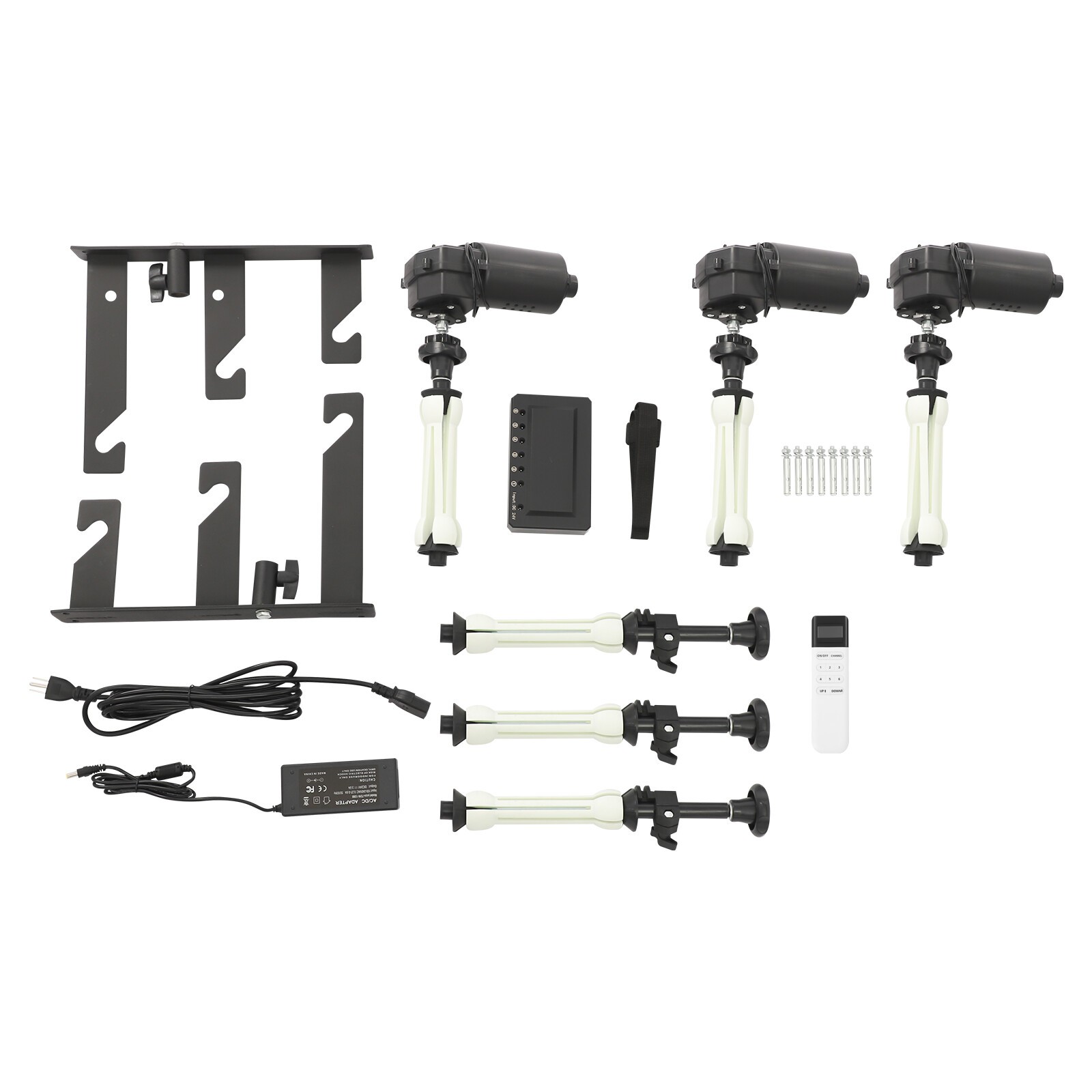 Motorized Electric Wall Mount Photo Background Support System 3 Roller w/ RC