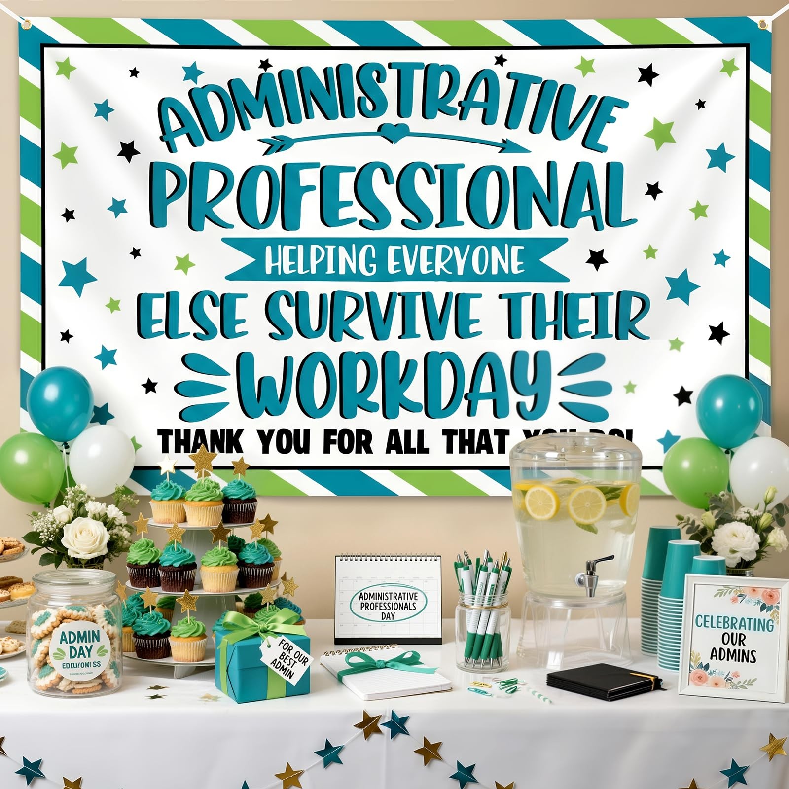 Lofaris Administrative Professionals Day Banner – 70.8 x 43.3 Inches, Thank Y…