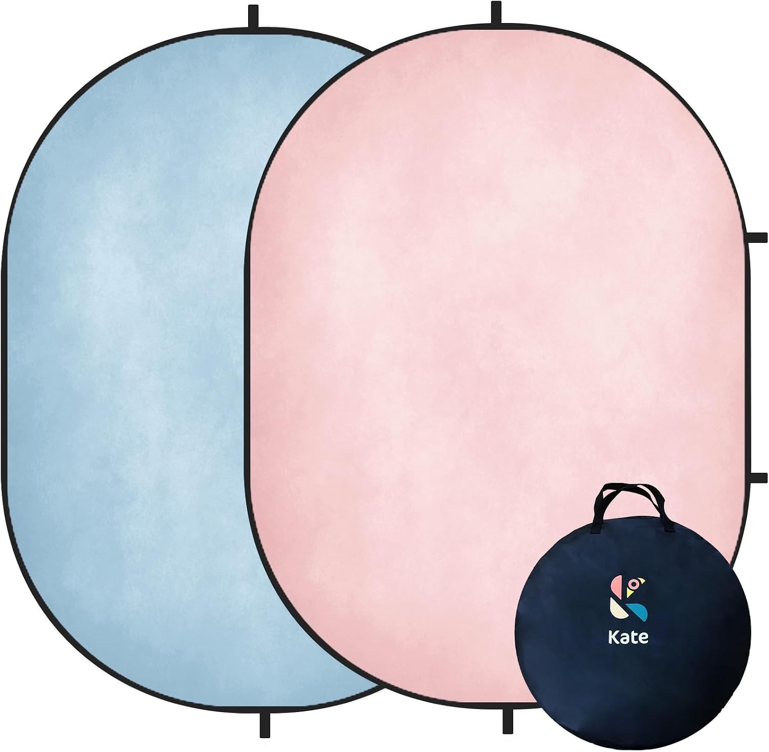 5×6.5ft(1.5x2m Collapsible Backdrop Pink Blue Texture Pop up Backgrounds